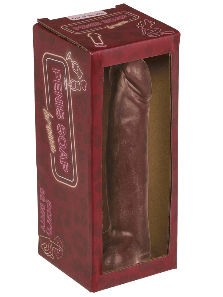 Penis-Seife mit Saugnapf -  dunkel