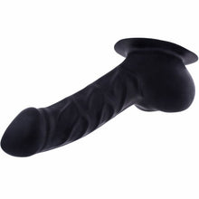 Penishülle FRANZ - 14cm Schaft geädert mit Rand - schwarz