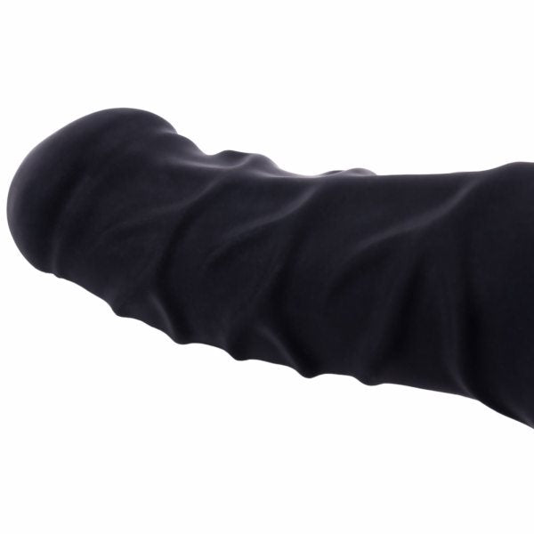 Penishülle FRANZ - 14cm Schaft geädert mit Rand - schwarz