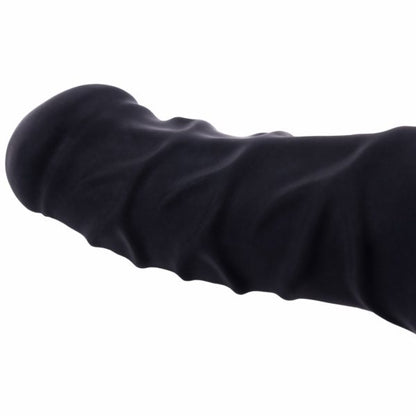 Penishülle FRANZ - 14cm Schaft geädert mit Rand - schwarz