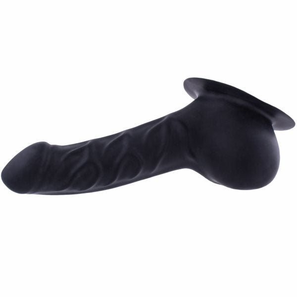 Penishülle FRANZ - 14cm Schaft geädert mit Rand - schwarz