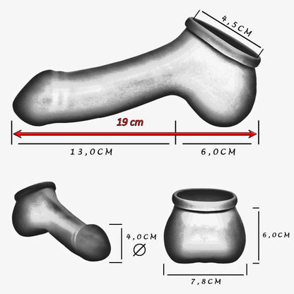 Penishülle ADAM 45 - 13cm Schaft - schwarz