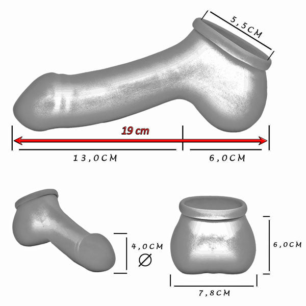 Penishülle ADAM 55 - 13cm Schaft - schwarz