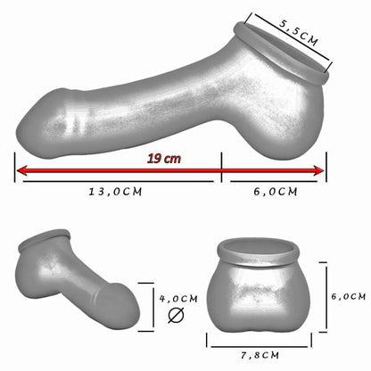 Penishülle ADAM 55 - 13cm Schaft - schwarz