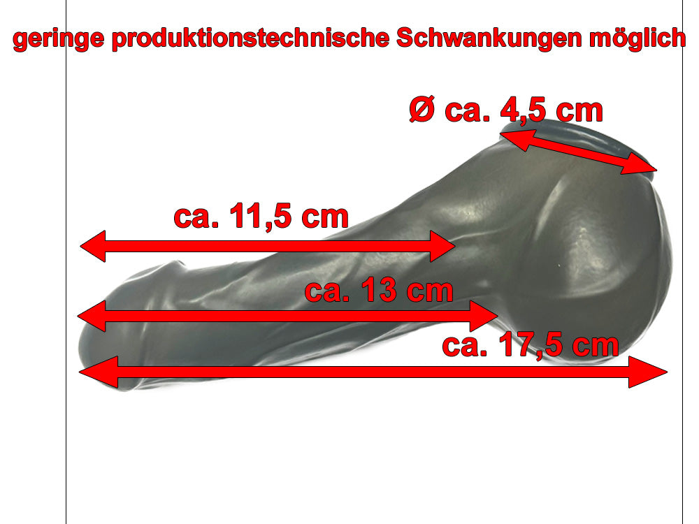Penishülle - geschlossen + geädert - Größe S, fumee-smoke
