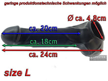 Penishülle - geschlossen + geädert - Größe L, schwarz