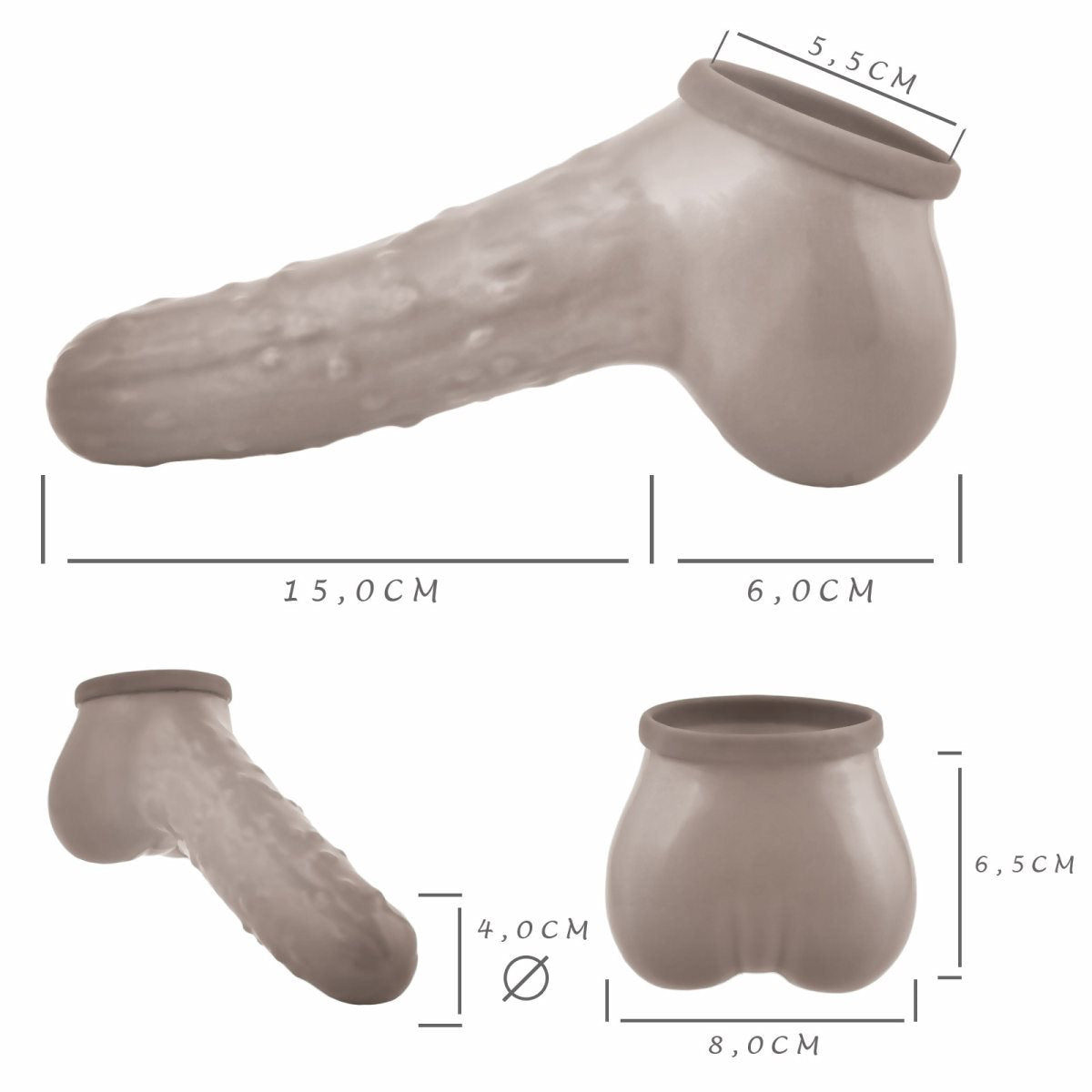 Penishülle GURKE - 15cm Schaft - grün