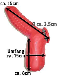 Penishülle mit Noppen - rot