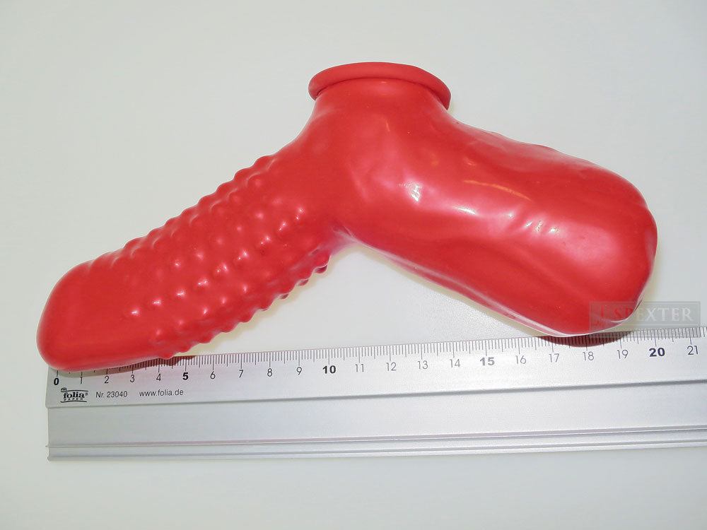Penishülle mit Noppen - rot