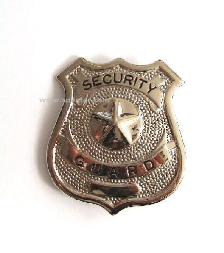 Security Guard Schild SILBER