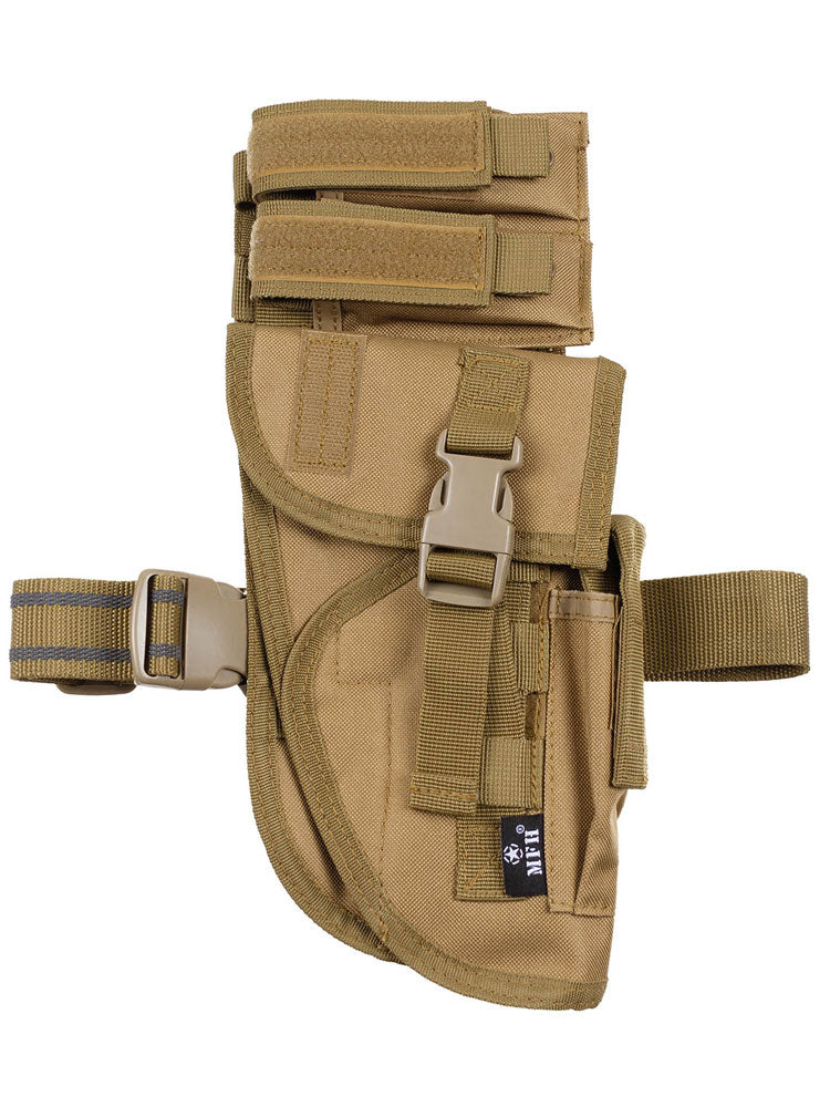 Pistolenbeinholster "Tactical", rechts, tropenbraun