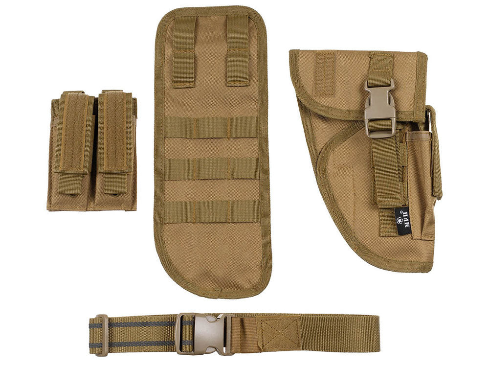 Pistolenbeinholster "Tactical", rechts, tropenbraun