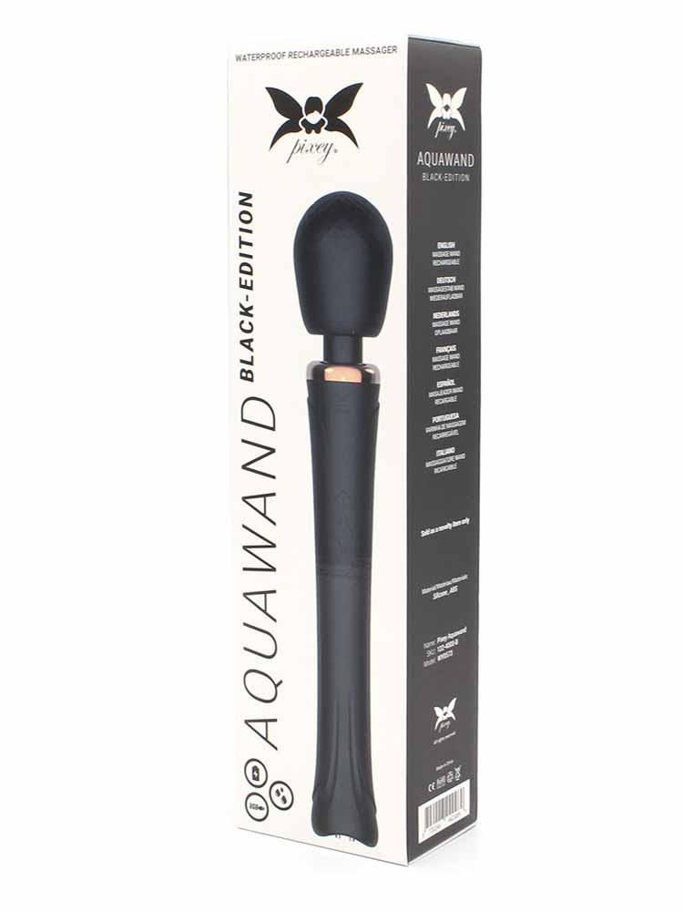 PIXEY AQUAWAND kabelloser Vibrator schwarz