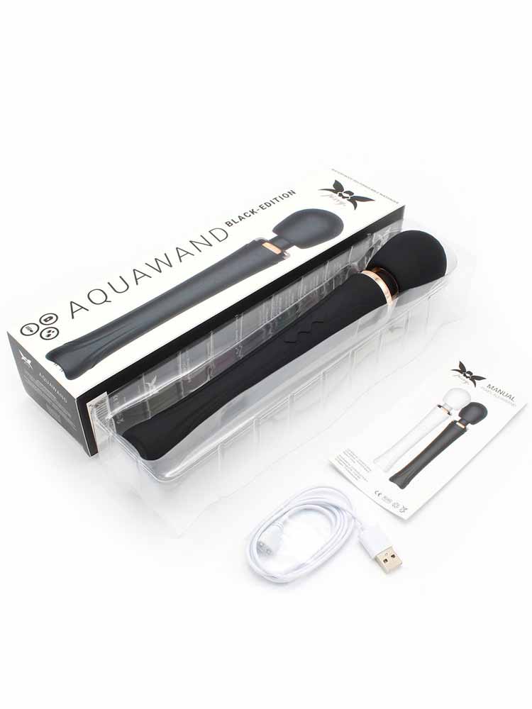 PIXEY AQUAWAND kabelloser Vibrator schwarz