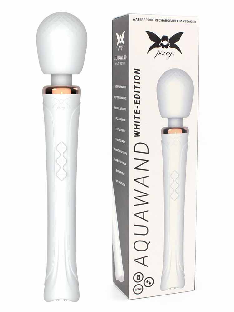 PIXEY AQUAWAND kabelloser Vibrator weiss