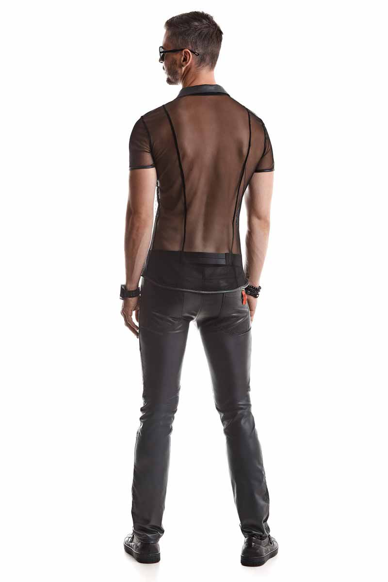 Polohemd ROBERTO Mesh Kurzarm schwarz