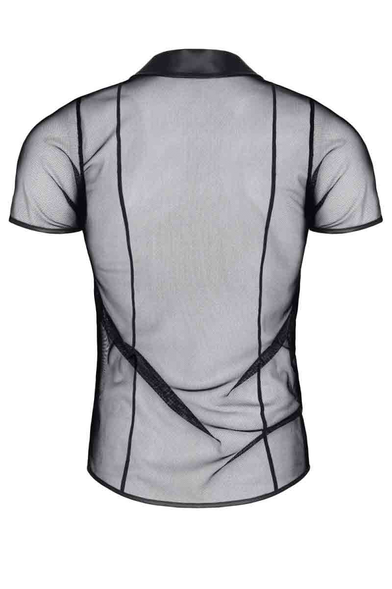 Polohemd ROBERTO Mesh Kurzarm schwarz
