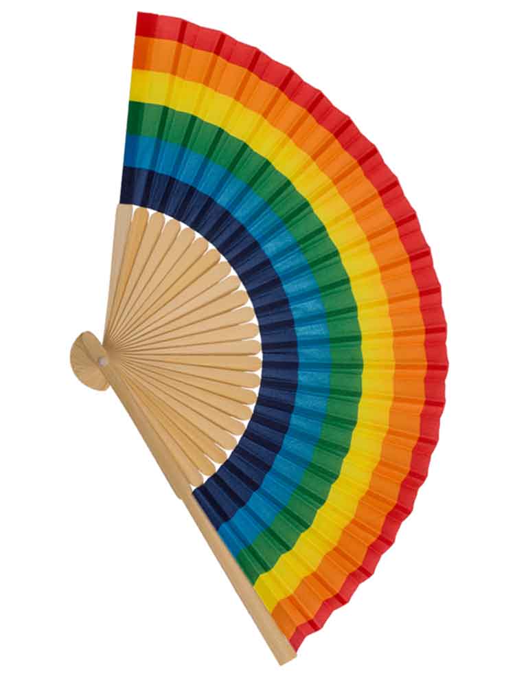Gay Pride Regenbogen Handfächer - klassisch 21cm
