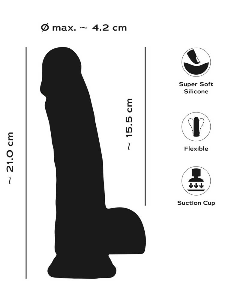 PRIDE Silikon-Dildo mit Saugnapf