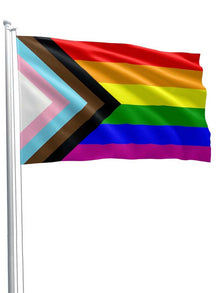 Progressive Regenbogen Flagge 90x150cm