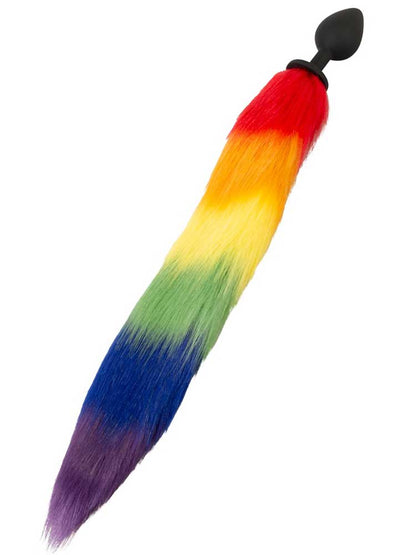 Rainbow Fluffy Plug Tail 42cm