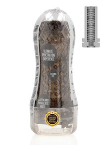 REAL ROCK Easy Rider Textured Masturbator - transparent-schwarz