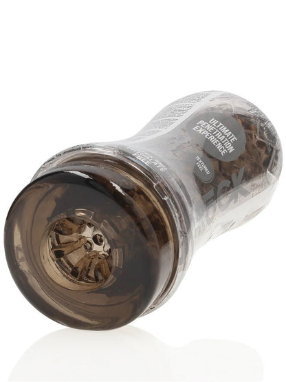 REAL ROCK Easy Rider Textured Masturbator - transparent-schwarz