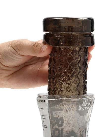 REAL ROCK Easy Rider Textured Masturbator - transparent-schwarz