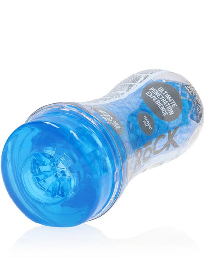 REAL ROCK Easy Rider Textured Masturbator - transparent-blau