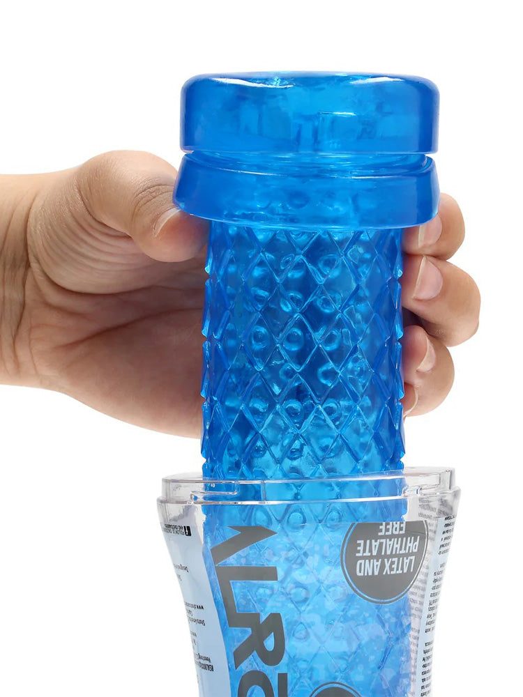 REAL ROCK Easy Rider Textured Masturbator - transparent-blau
