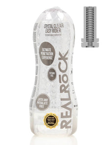REAL ROCK Easy Rider Textured Masturbator - transparent-klar