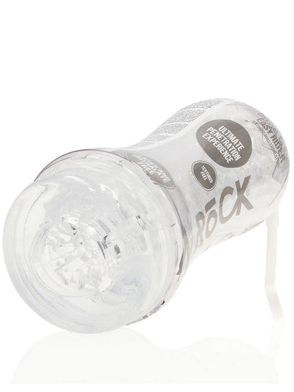 REAL ROCK Easy Rider Textured Masturbator - transparent-klar