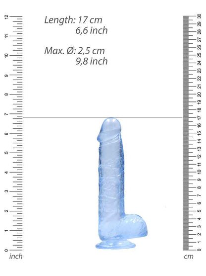 REALROCK Dildo Crystal Clear 6" blau