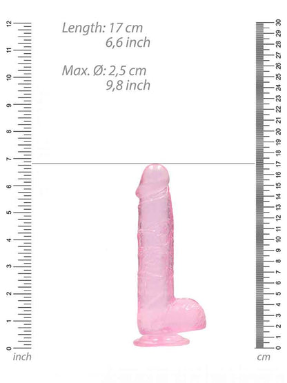 REALROCK Dildo Crystal Clear 6" pink