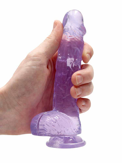 REALROCK Dildo Crystal Clear 6" purple
