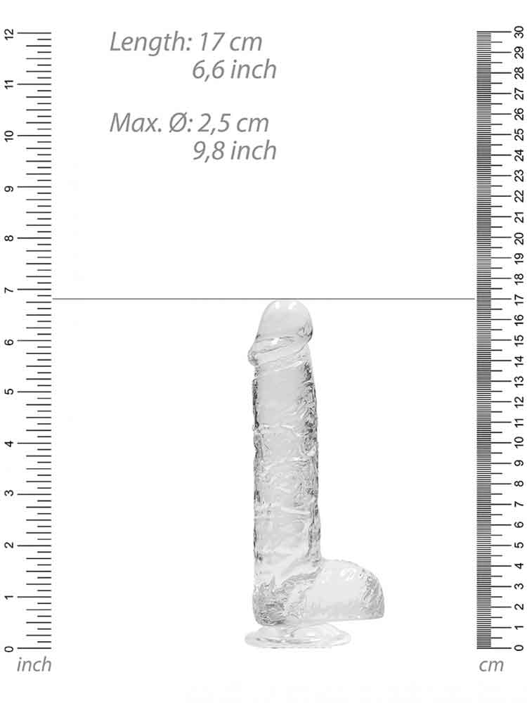 REALROCK Dildo Crystal Clear 6" klar