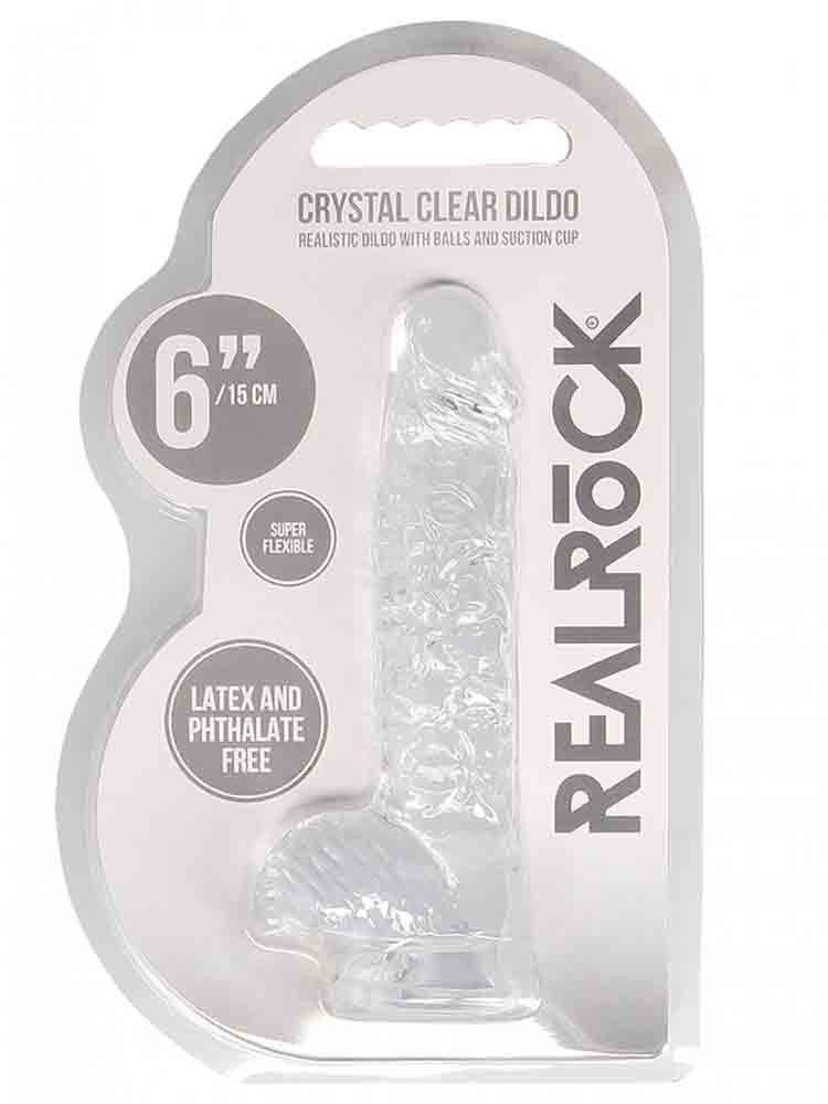 REALROCK Dildo Crystal Clear 6" klar