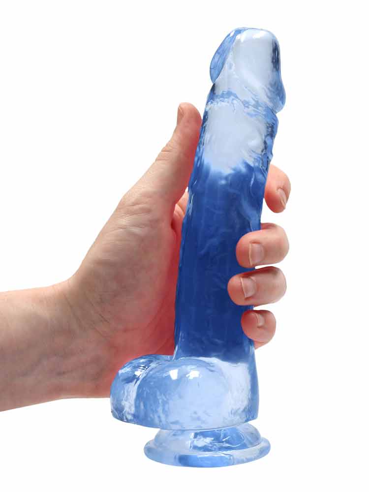 REALROCK Dildo Crystal Clear 8" blau