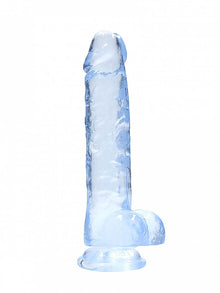REALROCK Dildo Crystal Clear 8" blau