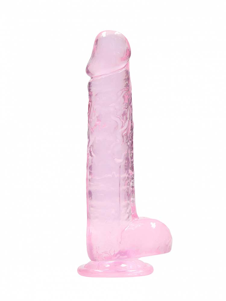 REALROCK Dildo Crystal Clear 8" pink