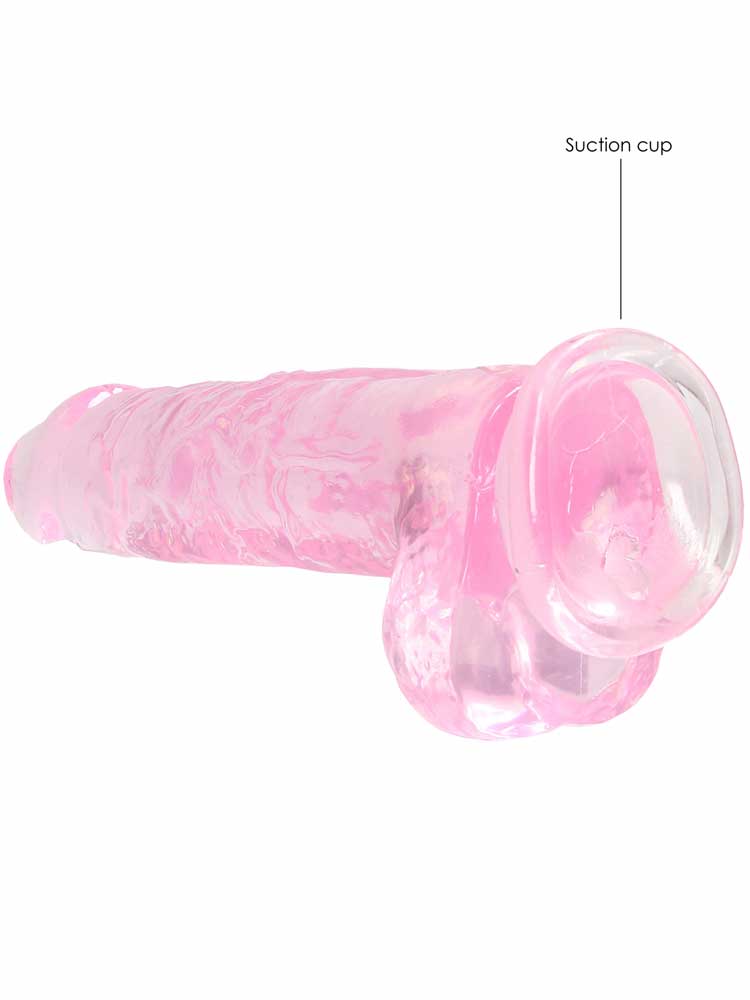 REALROCK Dildo Crystal Clear 8" pink