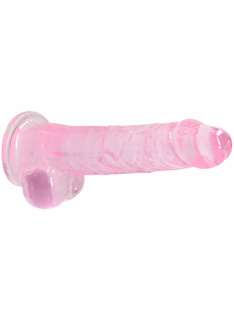 REALROCK Dildo Crystal Clear 8" pink