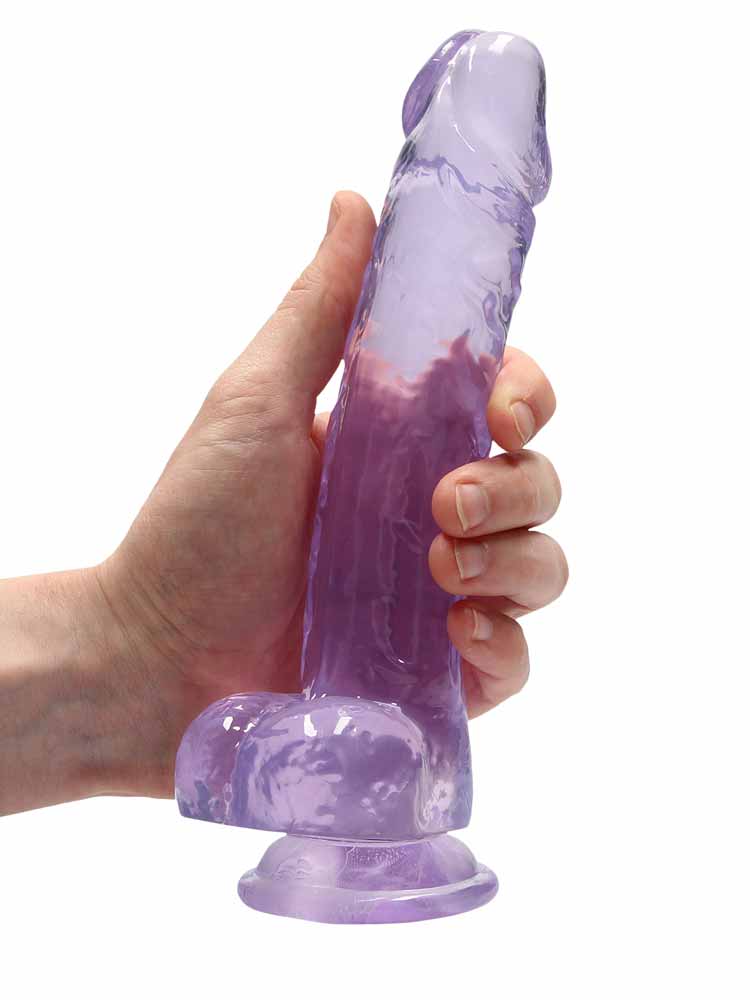 REALROCK Dildo Crystal Clear 8" purple