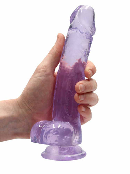 REALROCK Dildo Crystal Clear 8" purple