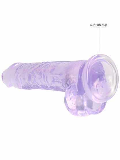 REALROCK Dildo Crystal Clear 8" purple