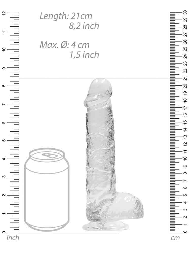 REALROCK Dildo Crystal Clear 8" klar