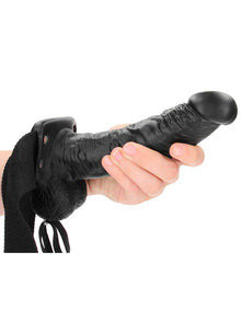 Realrock Strap-on Hollow Dildo 18cm schwarz
