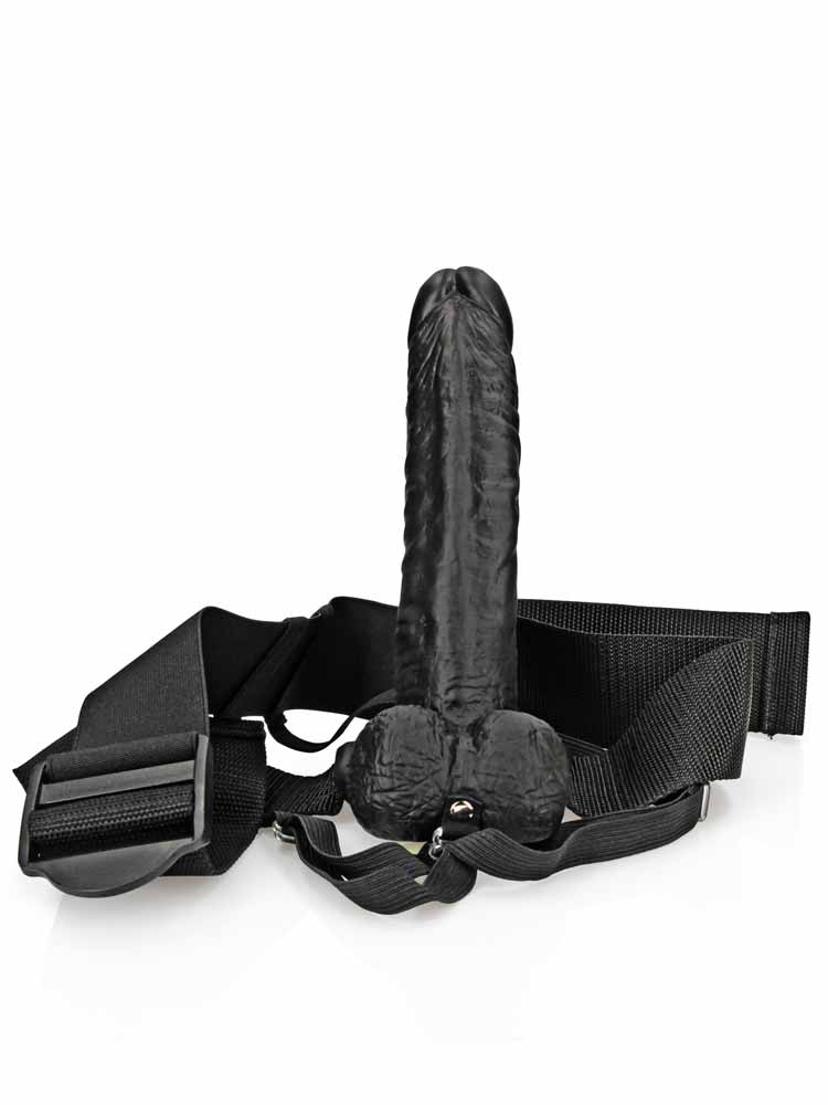 Realrock Strap-on Hollow Dildo 18cm schwarz