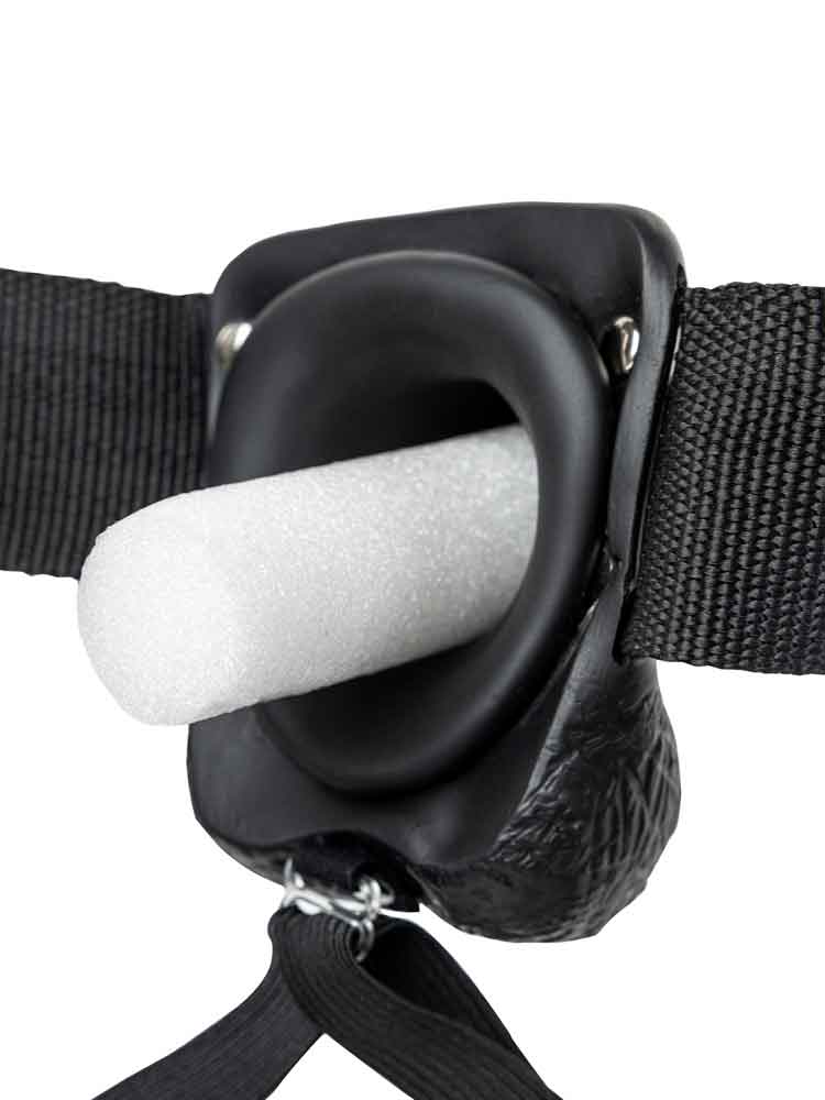 Realrock Strap-on Hollow Dildo 18cm schwarz