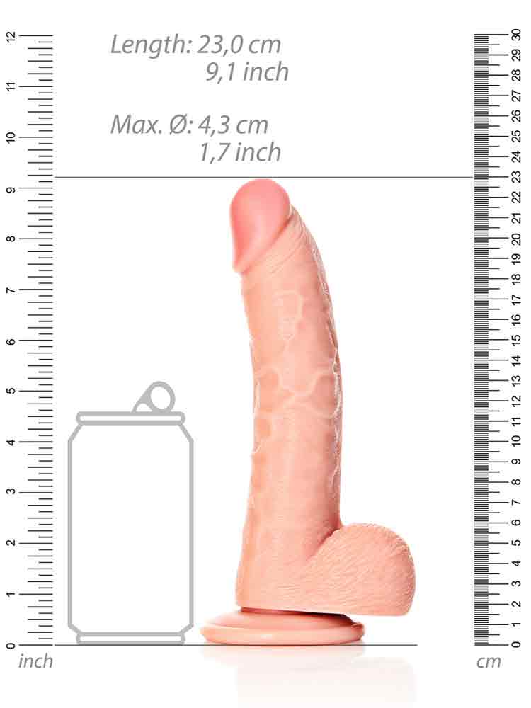 REALROCK Realistik Curved Dildo 8" natur